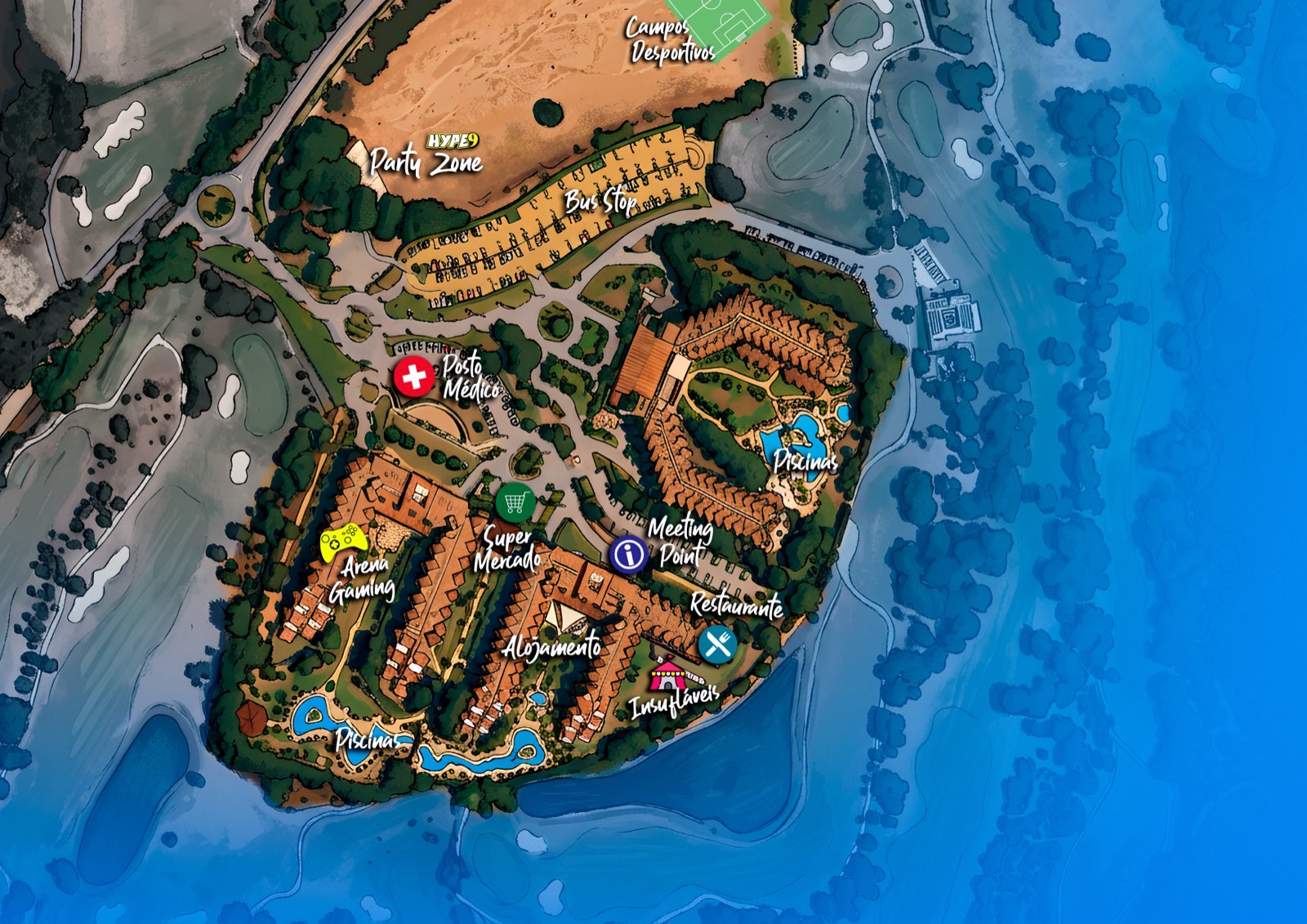 Mapa do Resort